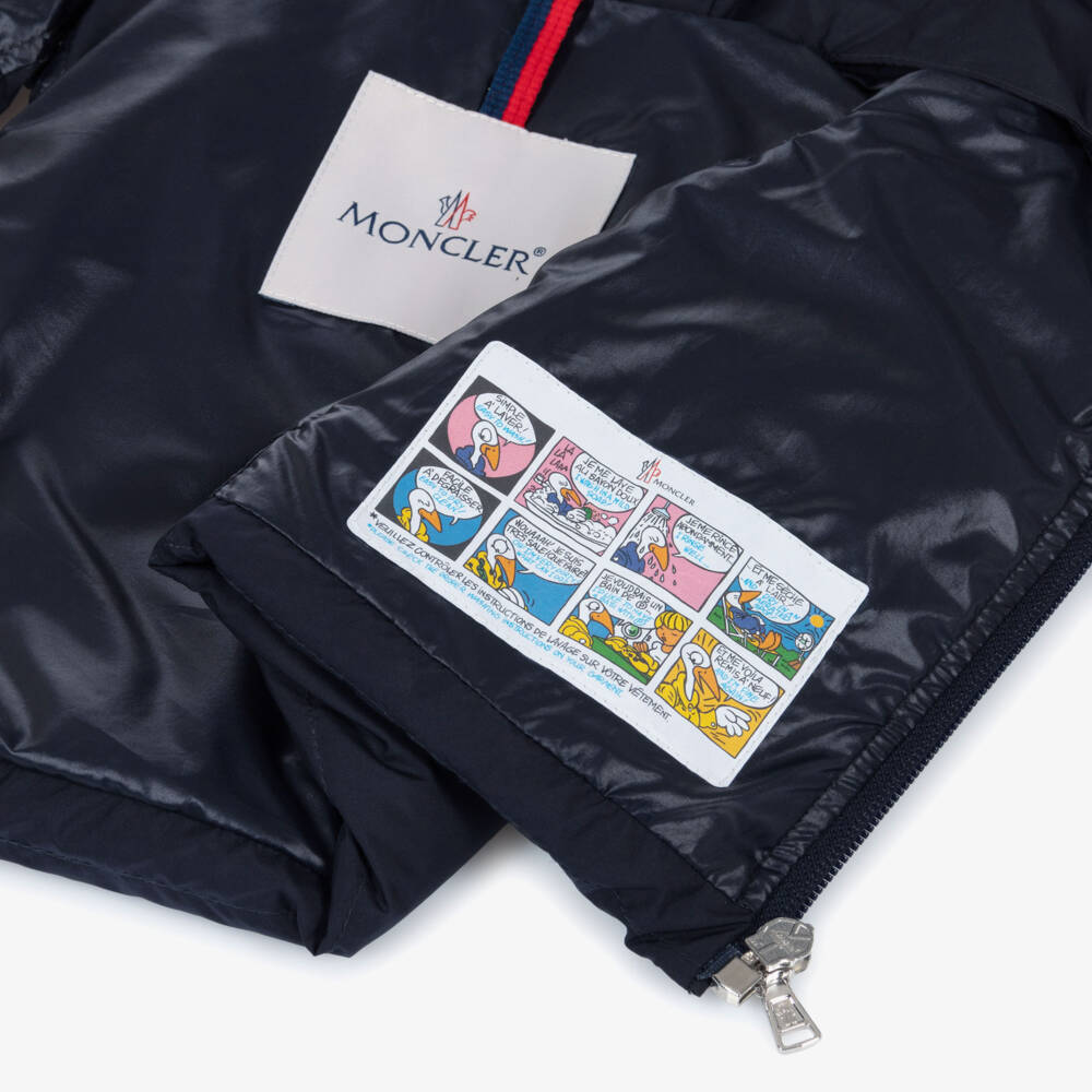 Moncler Enfant-Boys Navy Blue Buang Puffer Gilet | Childrensalon