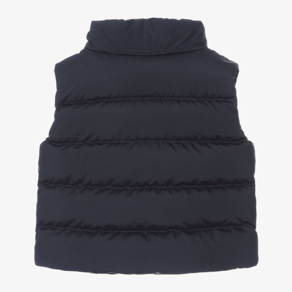 Moncler Enfant-Boys Navy Blue Buang Puffer Gilet | Childrensalon
