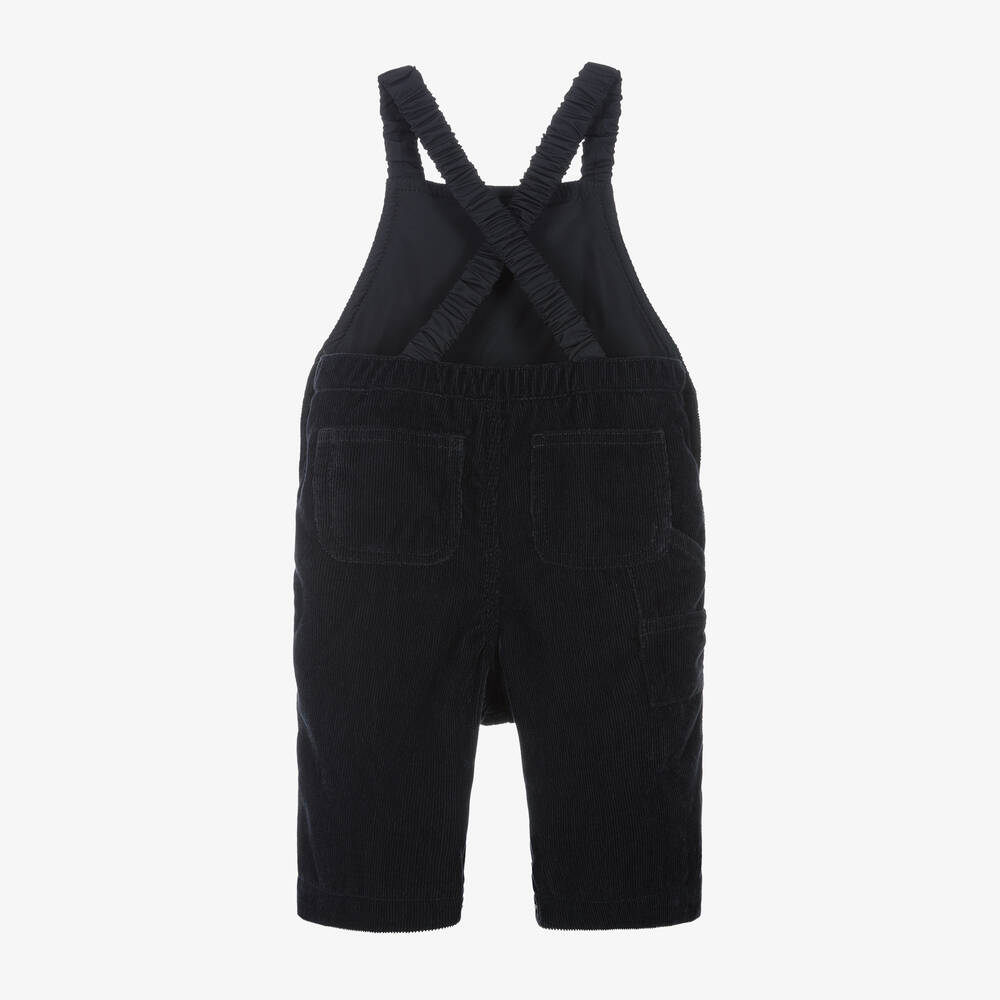 Moncler Enfant-Boys Navy Blue Corduroy Dungarees | Childrensalon