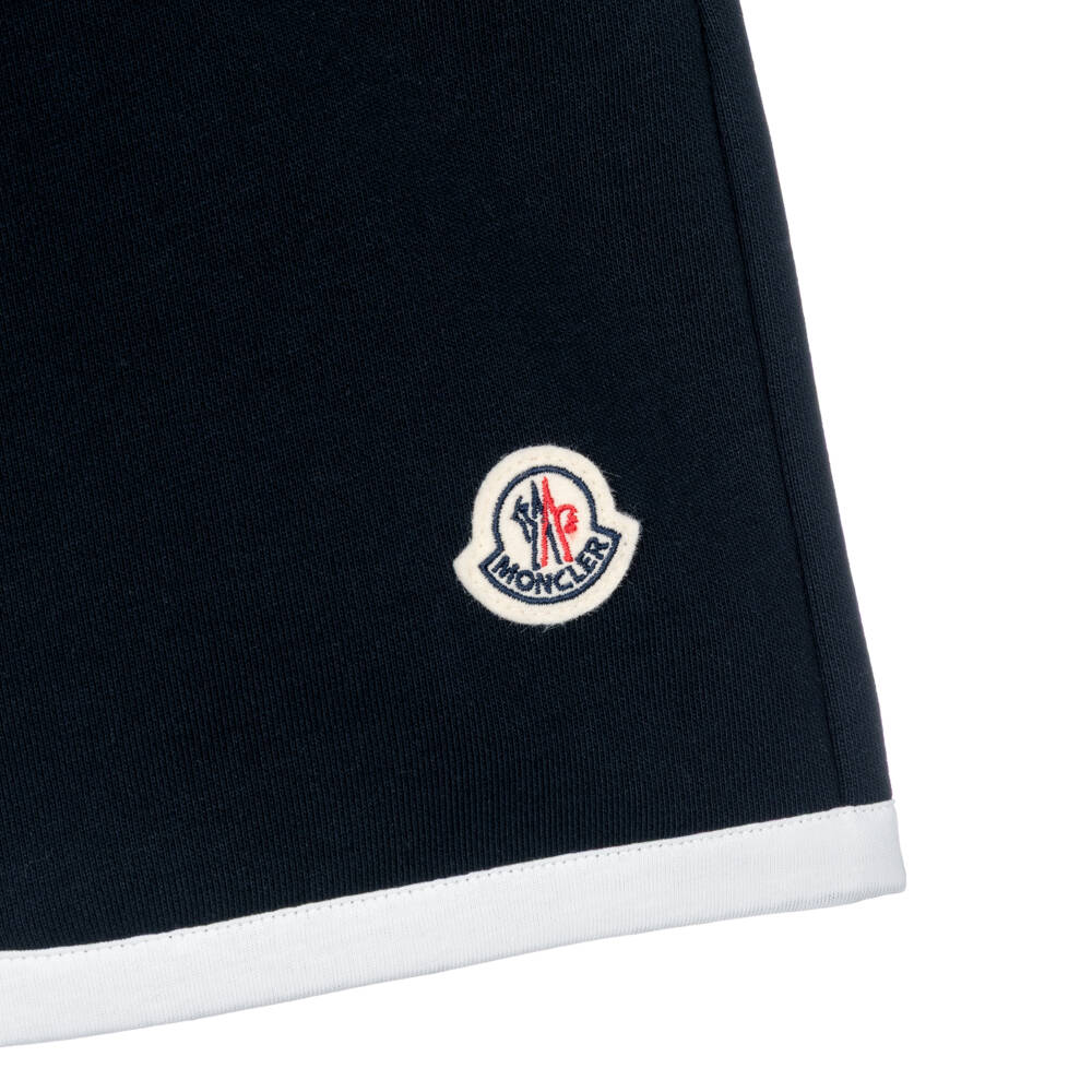 Moncler Enfant-شورت قطن جيرسي لون كحلي للأولاد | Childrensalon