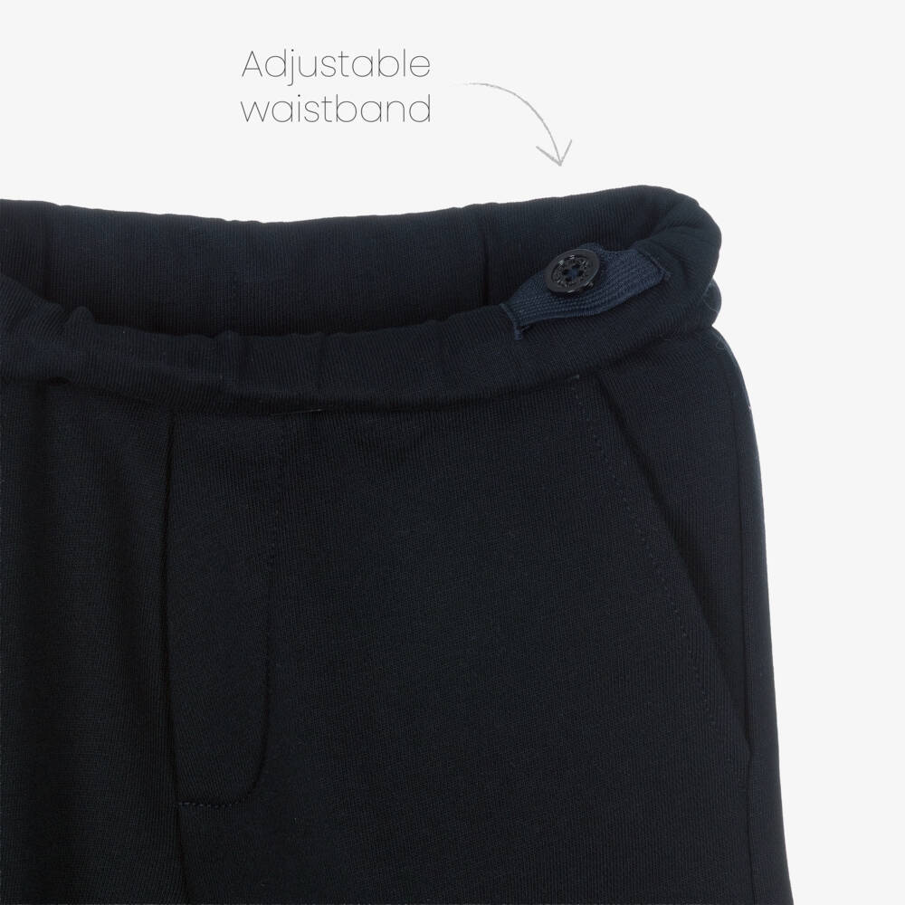 Moncler Enfant-شورت قطن جيرسي لون كحلي للأولاد | Childrensalon