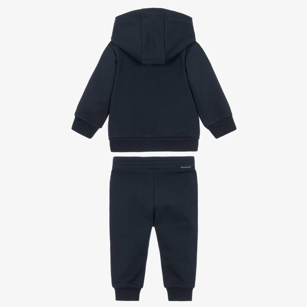 Moncler Enfant-Boys Navy Blue Cotton Pocket Tracksuit | Childrensalon