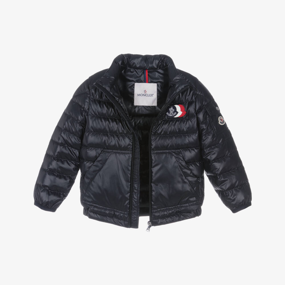 Moncler Enfant-Boys Navy Blue Down Padded Bengi Jacket | Childrensalon