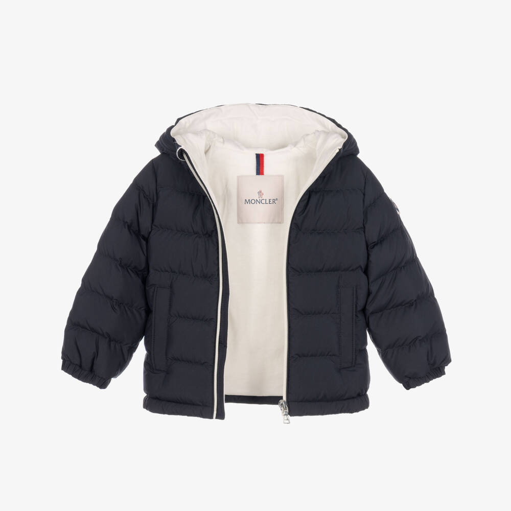 Moncler Enfant-Boys Navy Blue Down Padded Brannock Jacket | Childrensalon