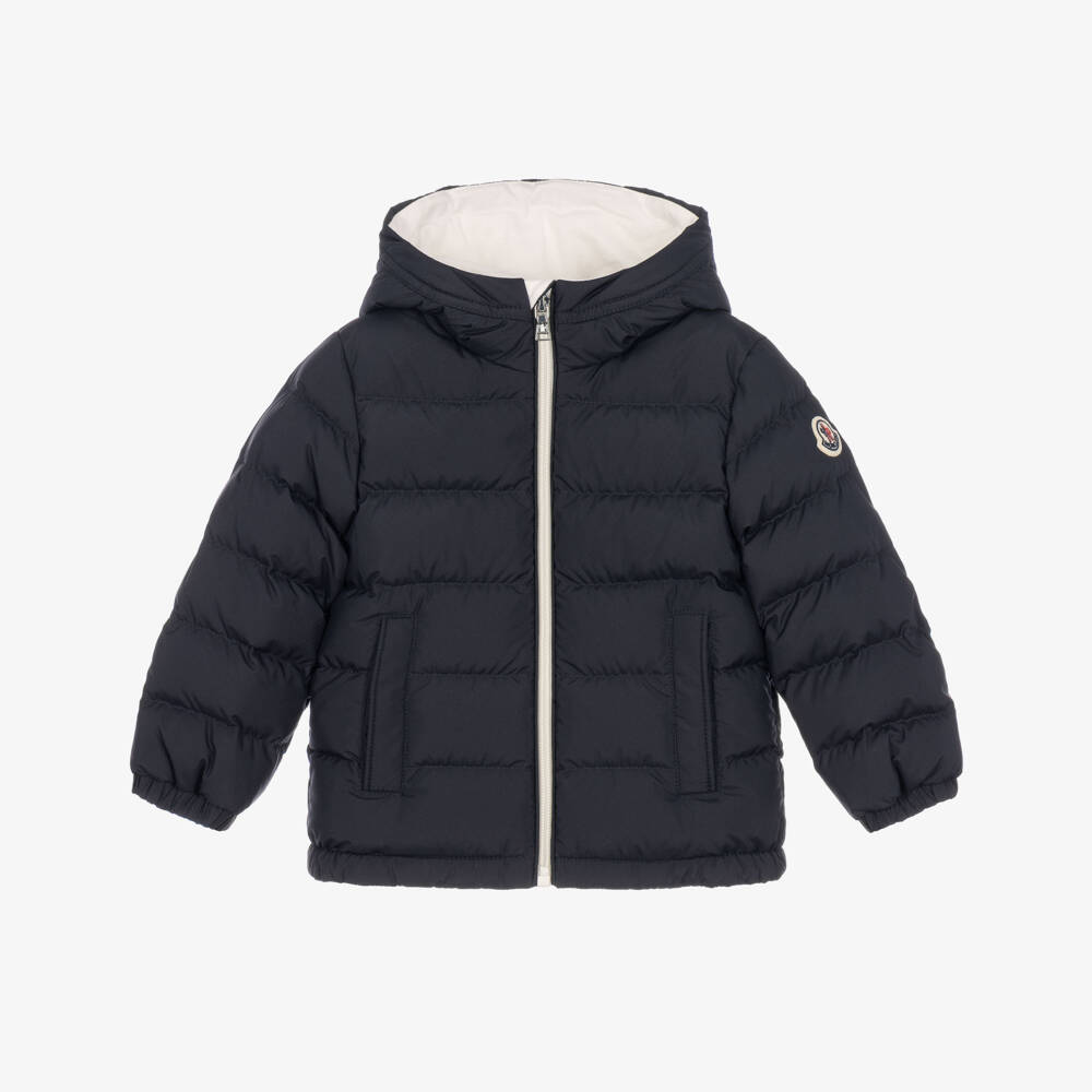 Moncler Enfant-Boys Navy Blue Down Padded Brannock Jacket | Childrensalon