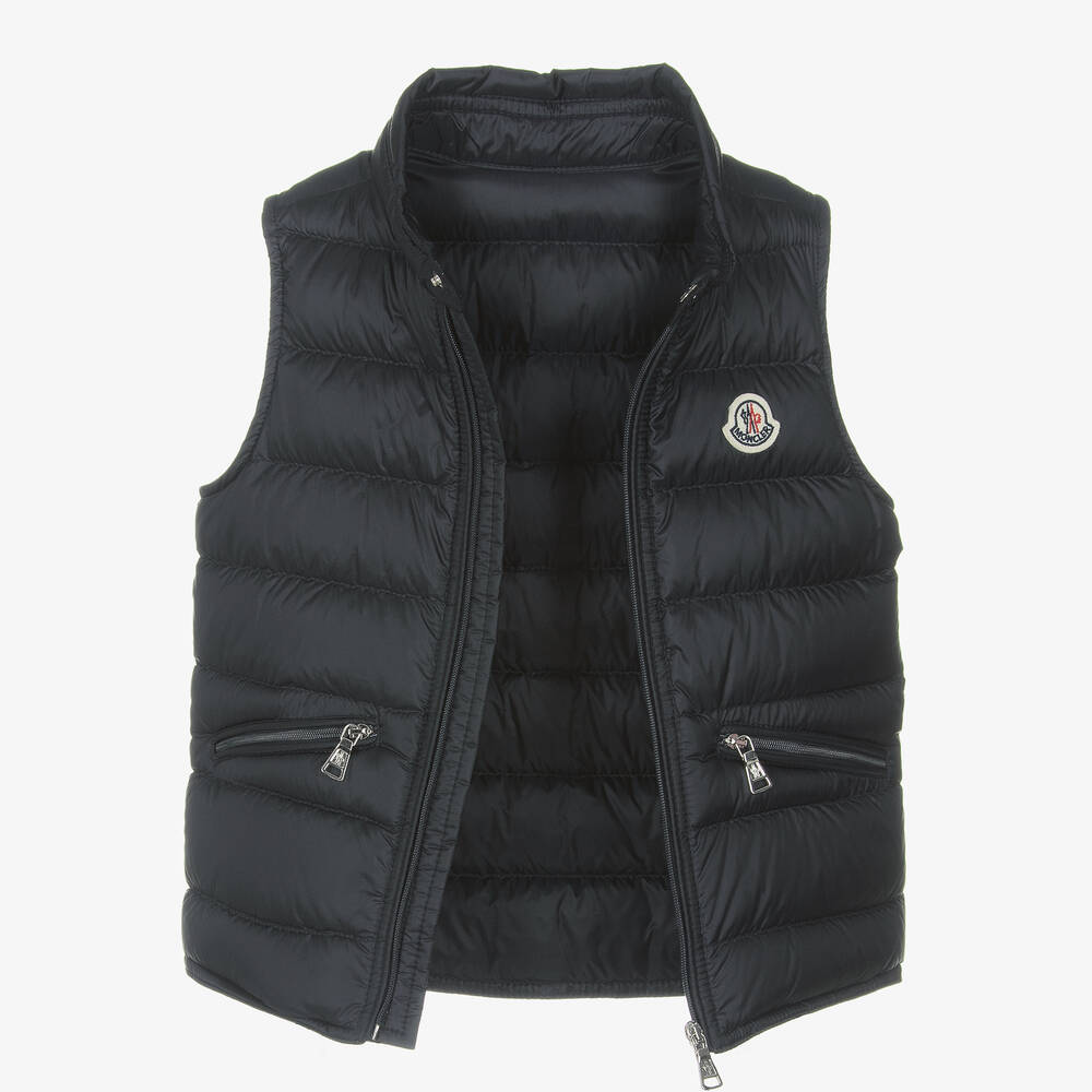 Moncler Enfant-Boys Navy Blue Gui Down Puffer Gilet | Childrensalon