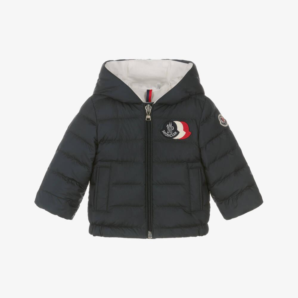 Moncler Enfant-Boys Navy Blue Hakan Down Filled Puffer Jacket  | Childrensalon