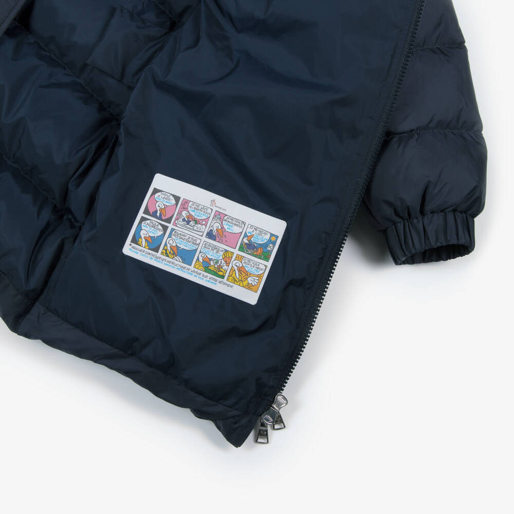Moncler Enfant-Boys Navy Blue Lentille Puffer Coat | Childrensalon