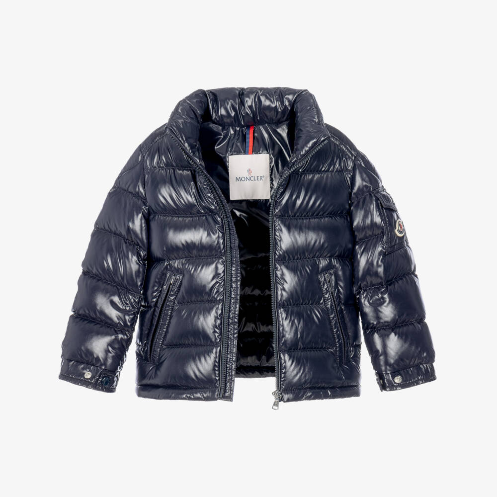 Moncler Enfant-Boys Navy Blue Maya Puffer Jacket | Childrensalon