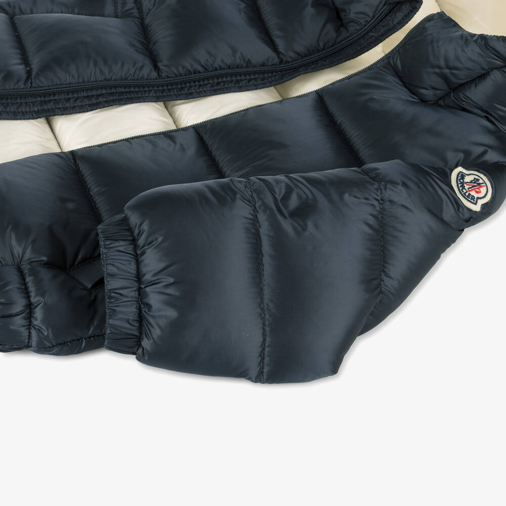Moncler Enfant-Boys Navy Blue New Macaire Down Padded Jacket | Childrensalon