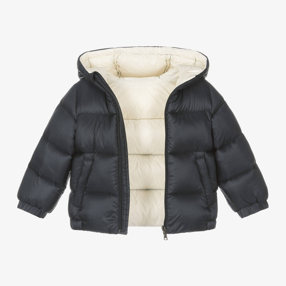 Moncler Enfant-Boys Navy Blue New Macaire Down Padded Jacket | Childrensalon