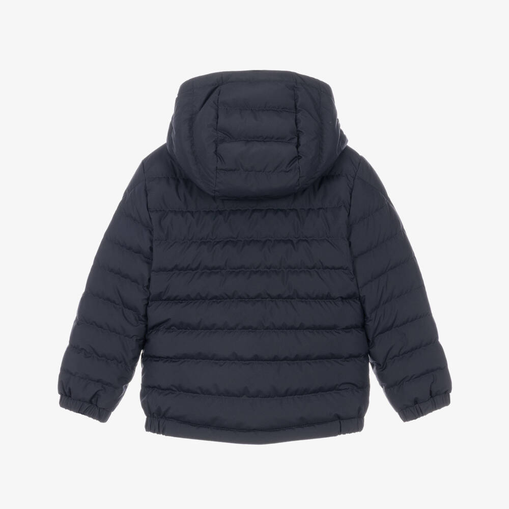 Moncler Enfant-Boys Navy Blue Quillon Hooded Down Jacket | Childrensalon