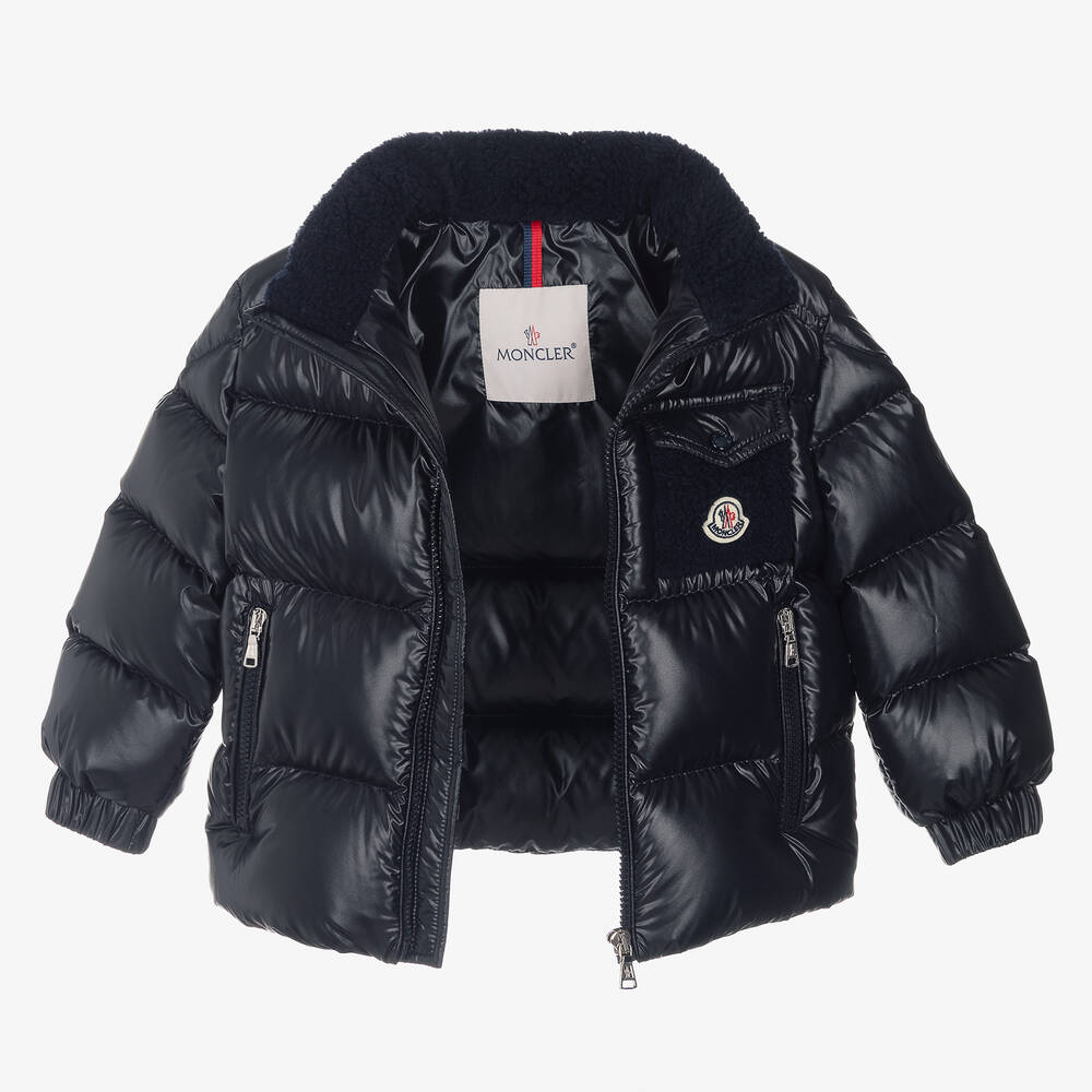 Moncler Enfant-جاكيت يول مبطن لون كحلي للأولاد | Childrensalon