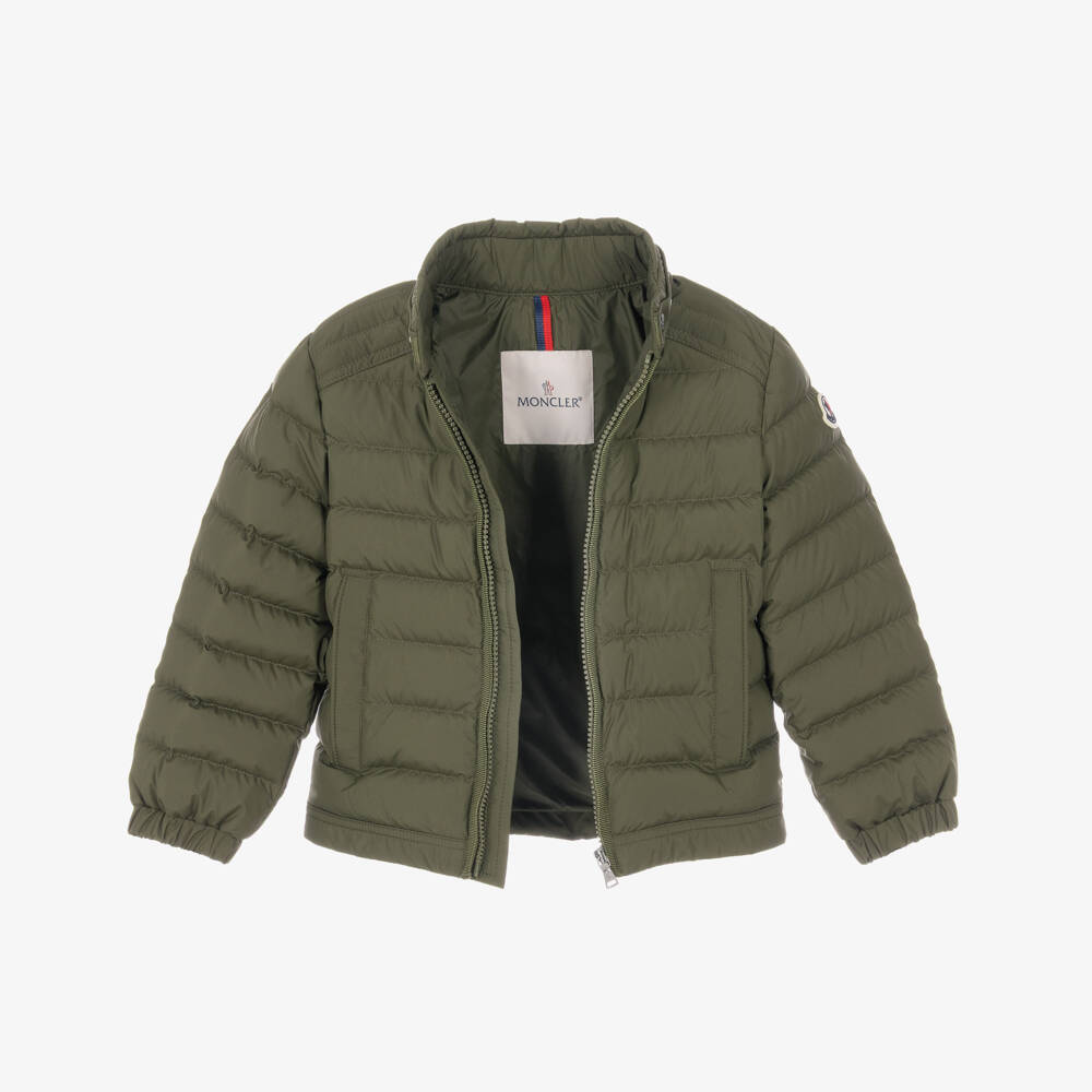 Moncler Enfant-Boys Olive Green Soren Down Jacket | Childrensalon