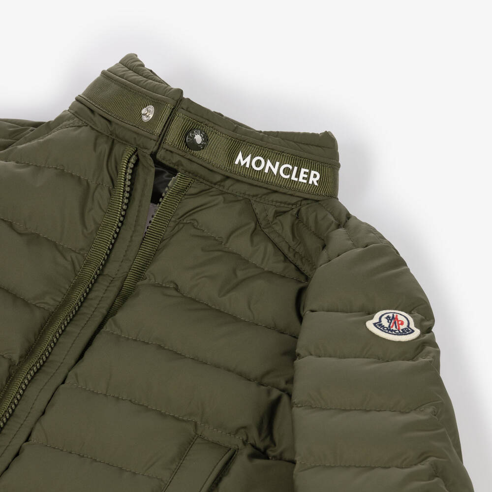 Moncler Enfant-Boys Olive Green Soren Down Jacket | Childrensalon