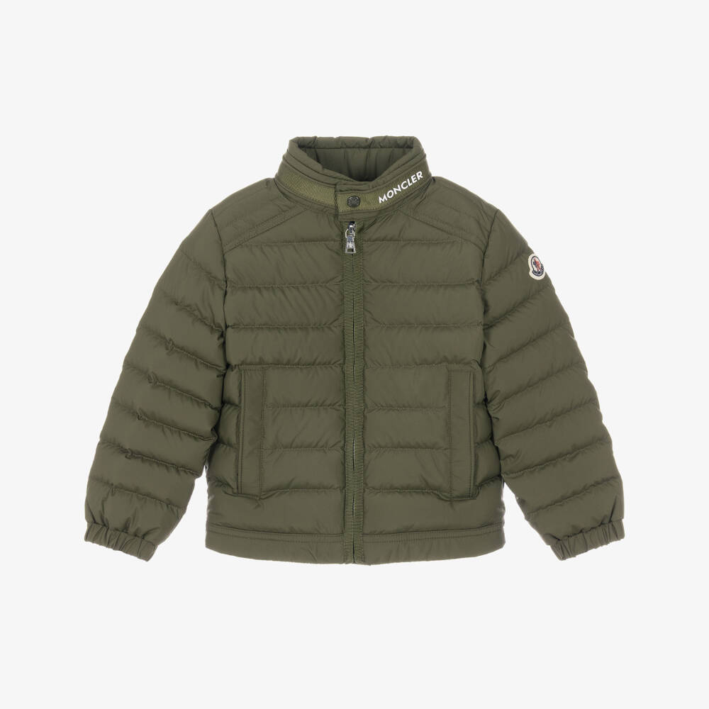 Moncler Enfant-Boys Olive Green Soren Down Jacket | Childrensalon