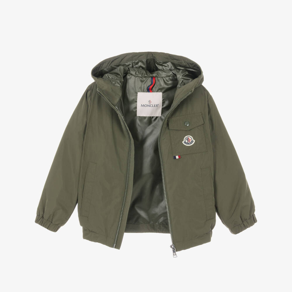 Moncler Enfant-Boys Olive Green Xavian Jacket | Childrensalon