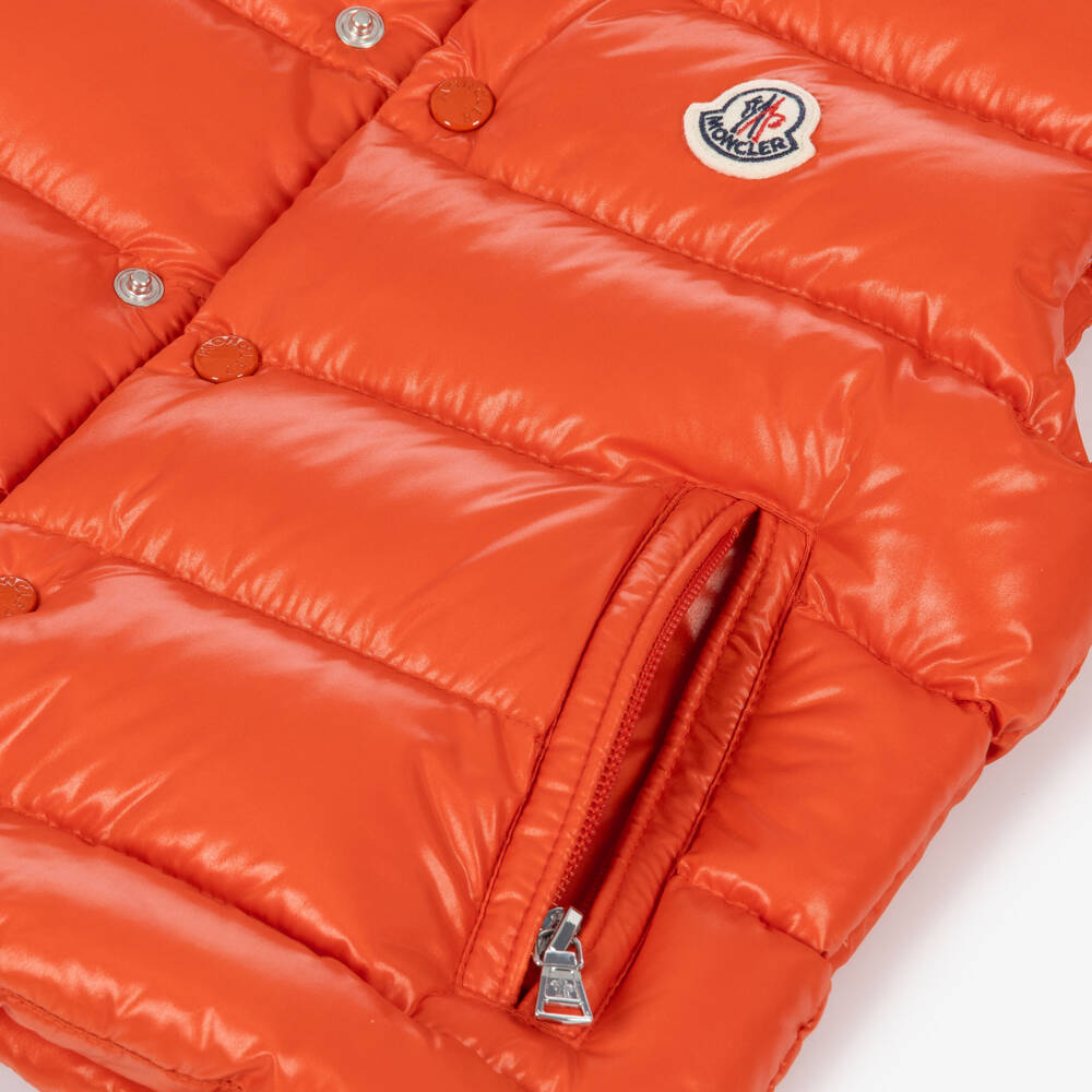 Moncler Enfant-Boys Orange Tib Down Gilet | Childrensalon