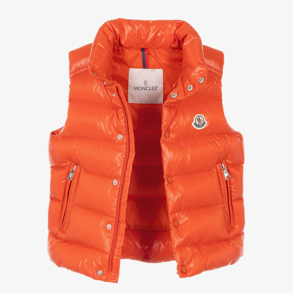 Moncler Enfant-Boys Orange Tib Down Gilet | Childrensalon
