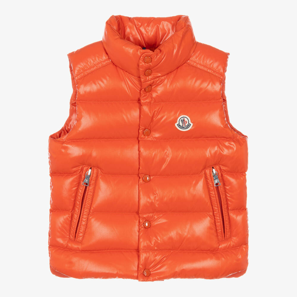 Moncler Enfant-Boys Orange Tib Down Gilet | Childrensalon