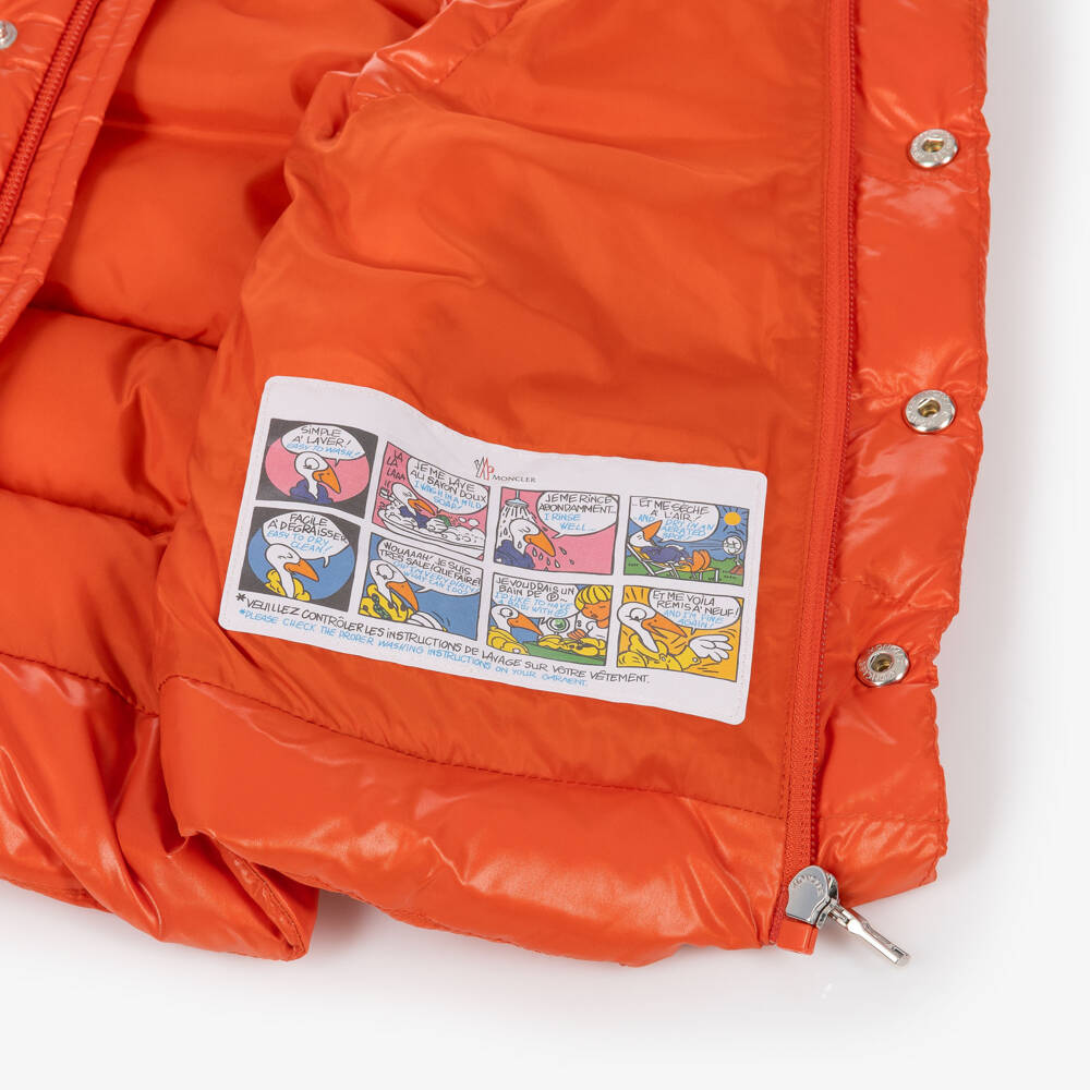 Moncler Enfant-Boys Orange Tib Down Gilet | Childrensalon