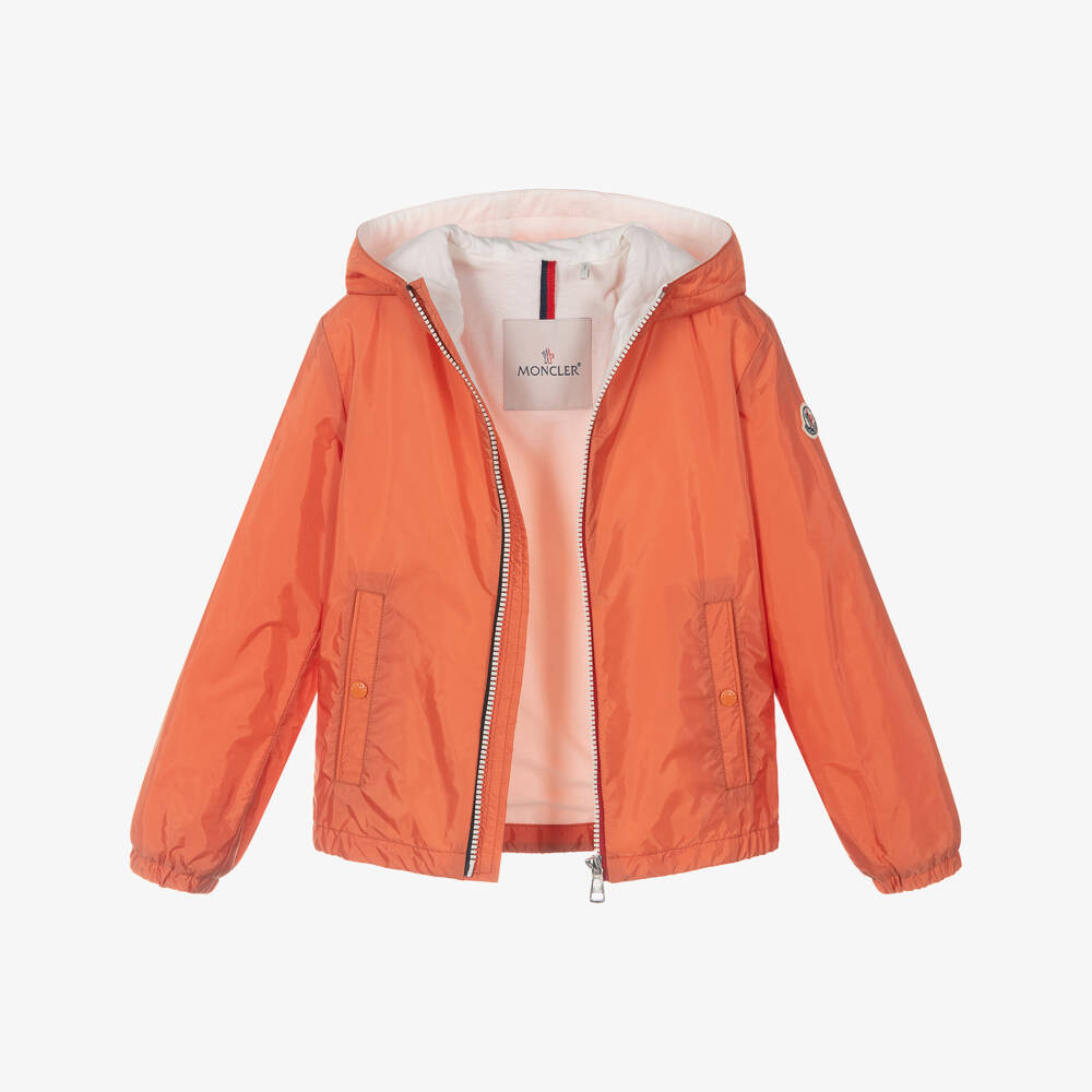 Moncler Enfant-Куртка с капюшоном Urville оранжевая для мальчиков | Childrensalon