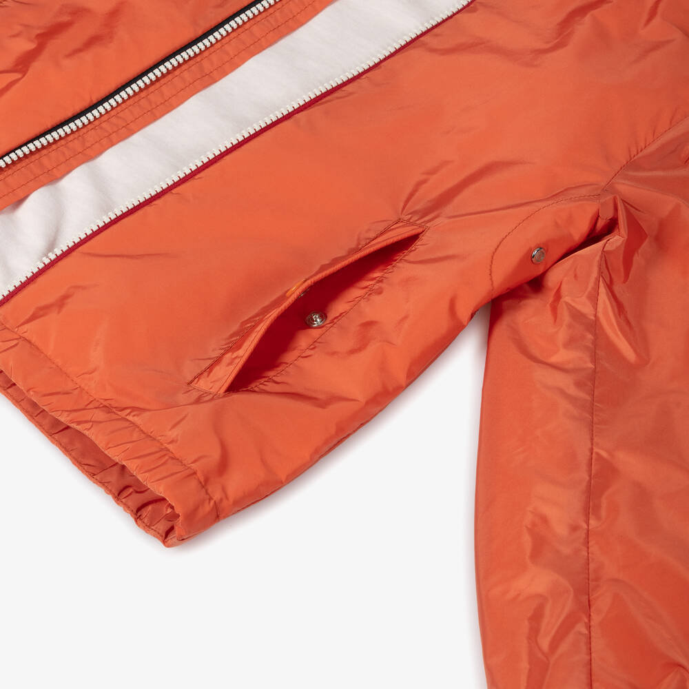 Moncler Enfant-Куртка с капюшоном Urville оранжевая для мальчиков | Childrensalon
