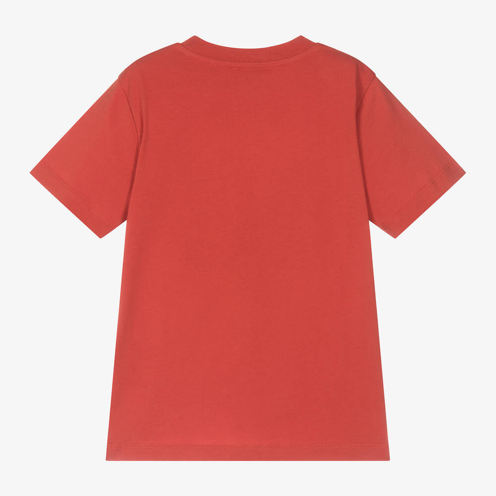 Moncler Enfant-تيشيرت قطن لون أحمر للأولاد | Childrensalon