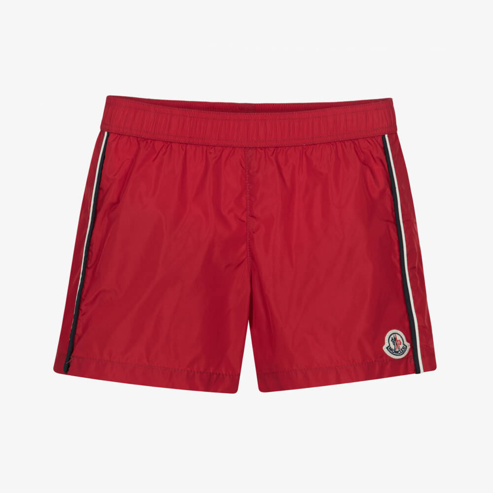 Moncler Enfant-Плавки-шорты красные с логотипом для мальчиков | Childrensalon