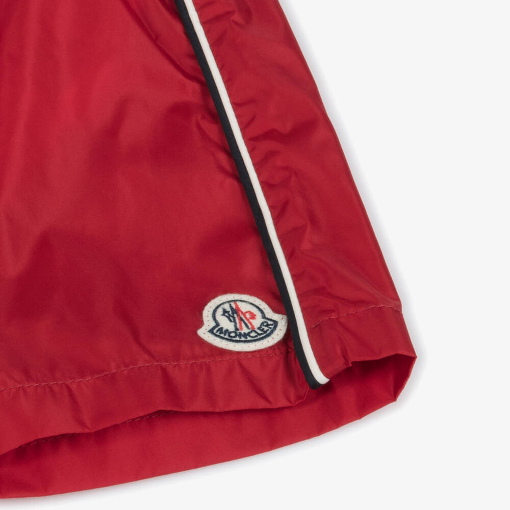 Moncler Enfant-Плавки-шорты красные с логотипом для мальчиков | Childrensalon