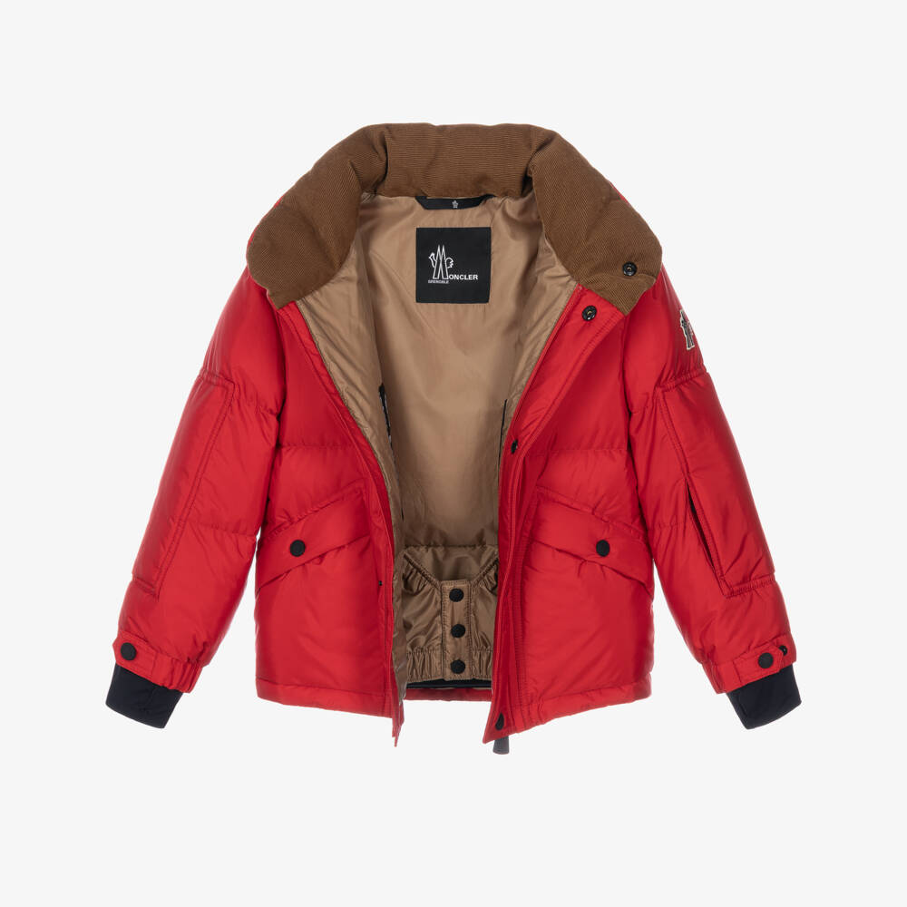 Moncler Enfant-Boys Red Miller Grenoble Technical Ski Jacket | Childrensalon