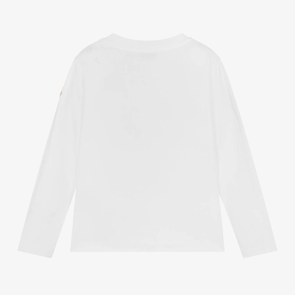 Moncler Enfant-توب قطن لون أبيض للأولاد | Childrensalon
