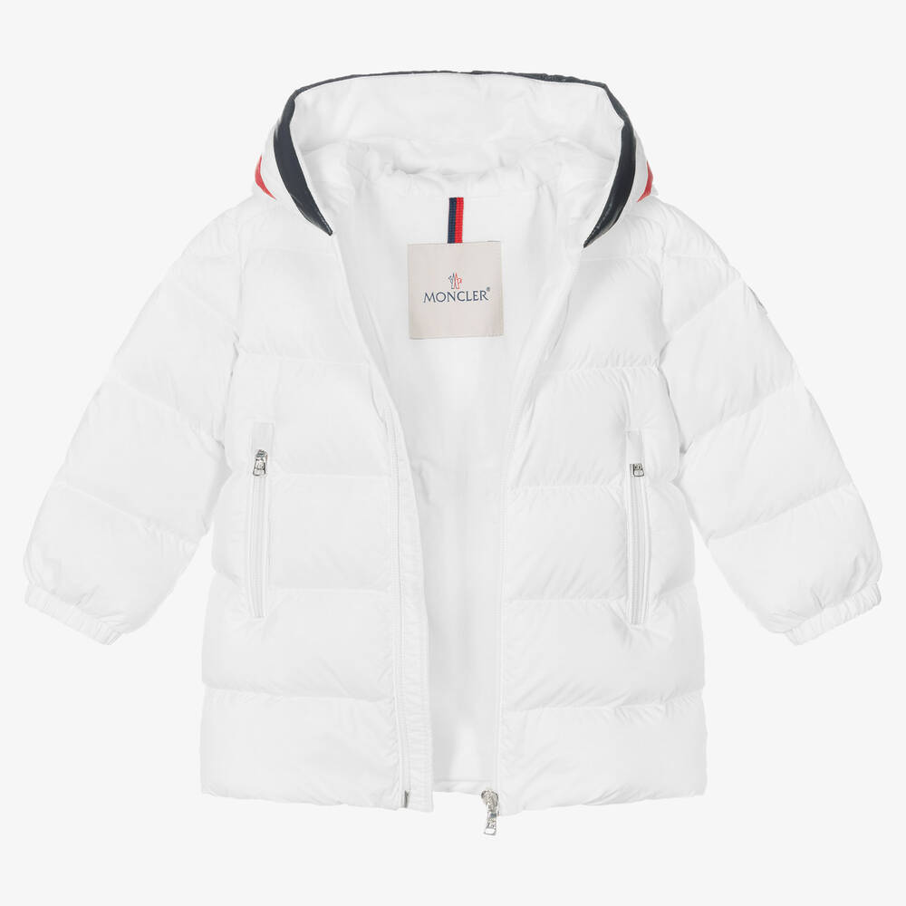 MONCLER ホワイト 140センチ Moncler Enfant Big Kids White New Aubert Down Jacket Moncler