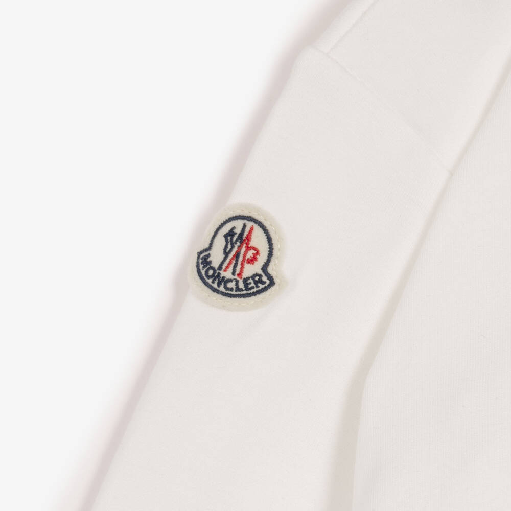 Moncler Enfant-Boys White & Navy Blue Cotton Jersey Tracksuit | Childrensalon