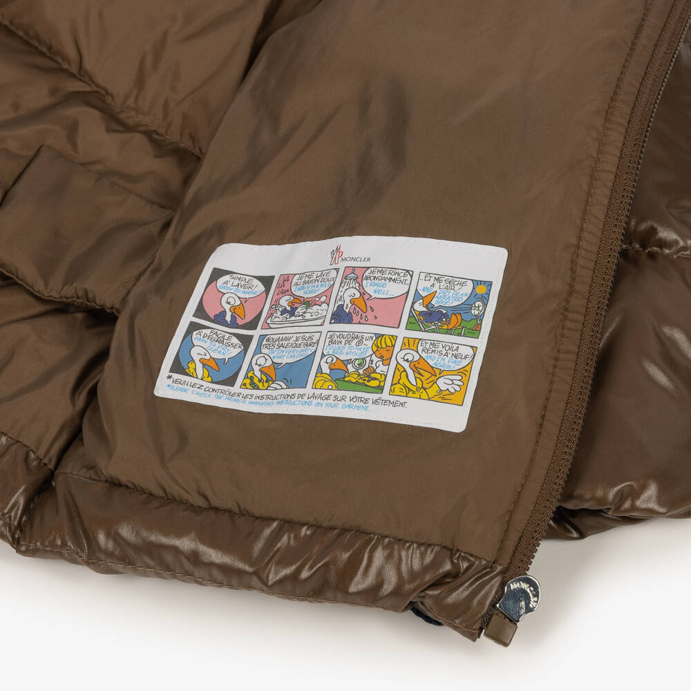 Moncler Enfant-Brown K2F Down Padded Hooded Jacket | Childrensalon