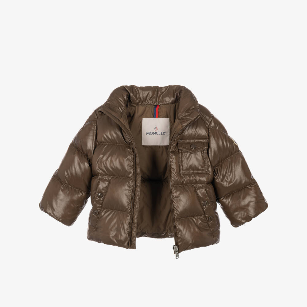 Moncler Enfant-Brown K2F Down Padded Hooded Jacket | Childrensalon