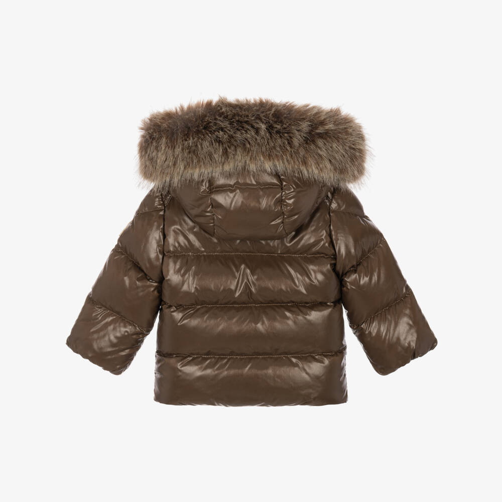 Moncler Enfant-Brown K2F Down Padded Hooded Jacket | Childrensalon