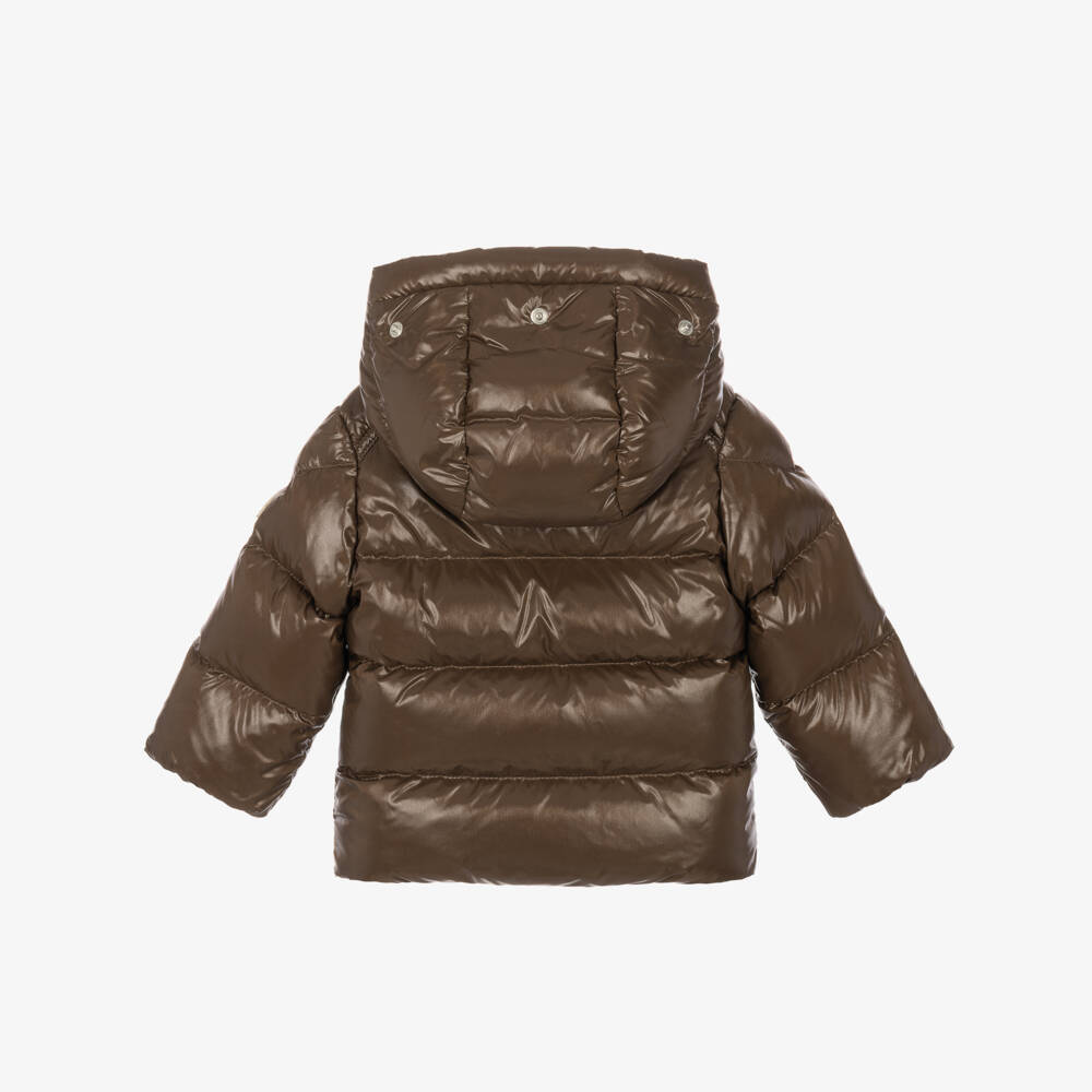 Moncler Enfant-Brown K2F Down Padded Hooded Jacket | Childrensalon