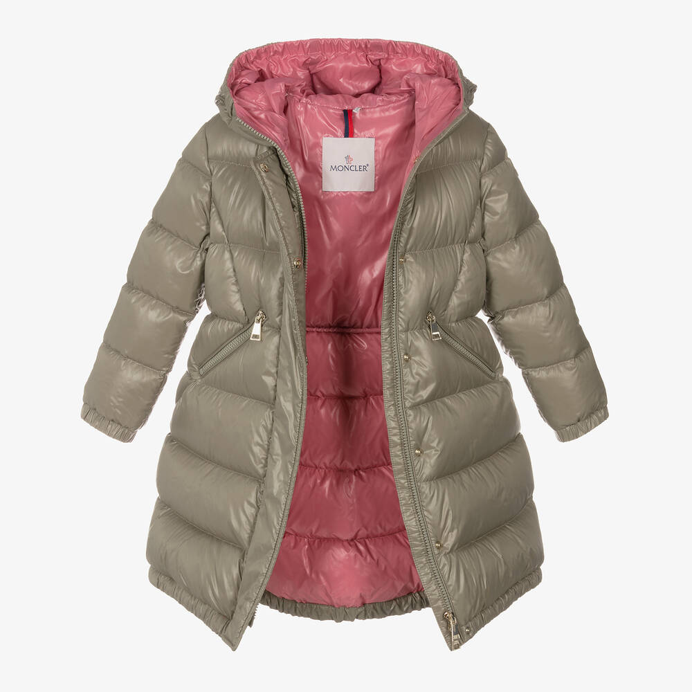 Moncler Enfant-Girls Beige Bellevue Down Puffer Coat | Childrensalon