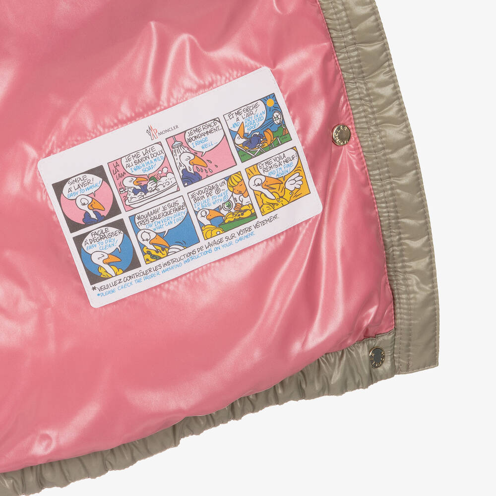 Moncler Enfant-Girls Beige Bellevue Down Puffer Coat | Childrensalon