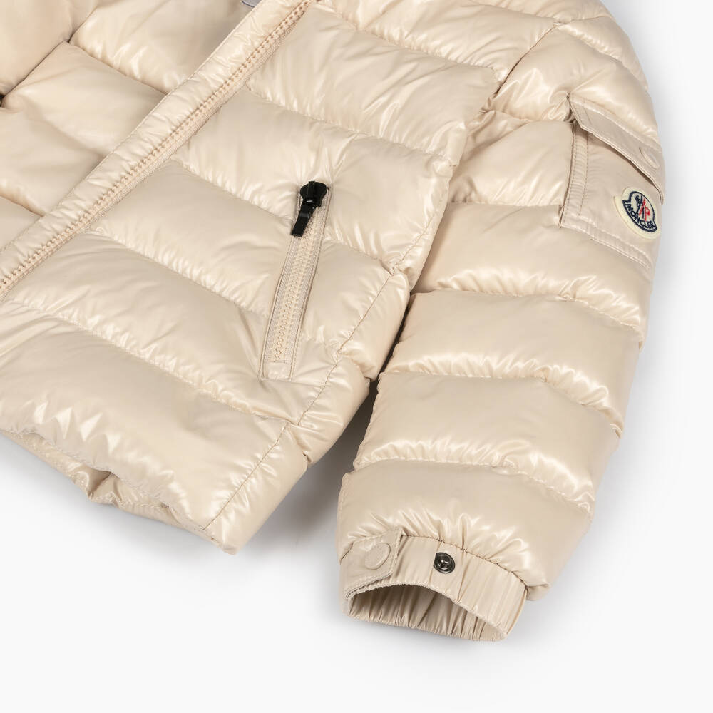 Moncler Enfant-Girls Beige Down Padded Badyf Jacket | Childrensalon