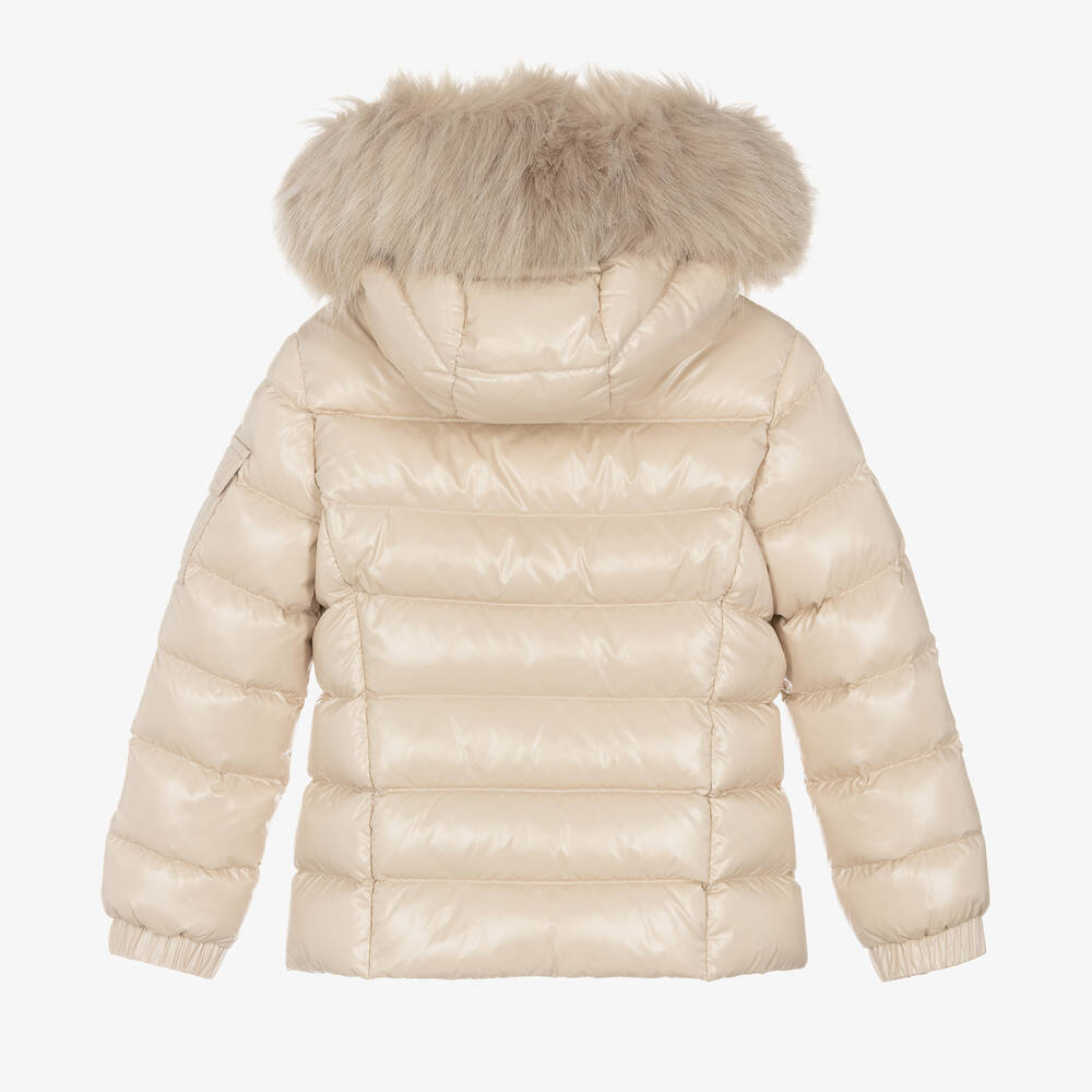 Moncler Enfant-Girls Beige Down Padded Badyf Jacket | Childrensalon