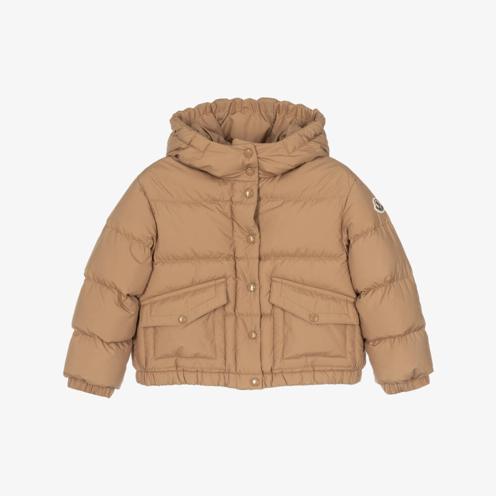 Moncler Enfant-Girls Beige Down Padded Phelanta Jacket | Childrensalon