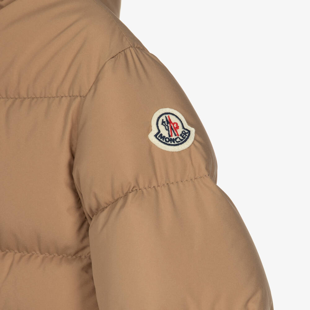 Moncler Enfant-Girls Beige Down Padded Phelanta Jacket | Childrensalon