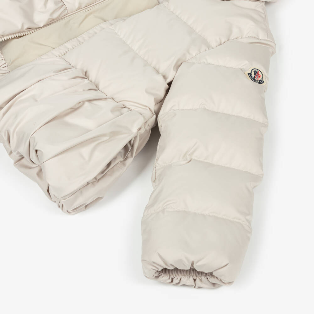 Moncler Enfant-Girls Beige Elizaveta Down Padded Puffer Jacket | Childrensalon