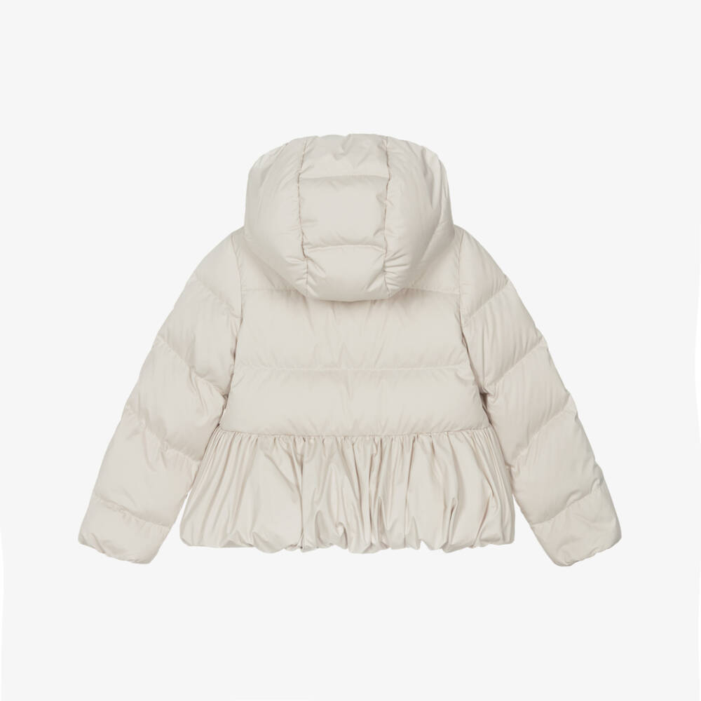 Moncler Enfant-Girls Beige Elizaveta Down Padded Puffer Jacket | Childrensalon
