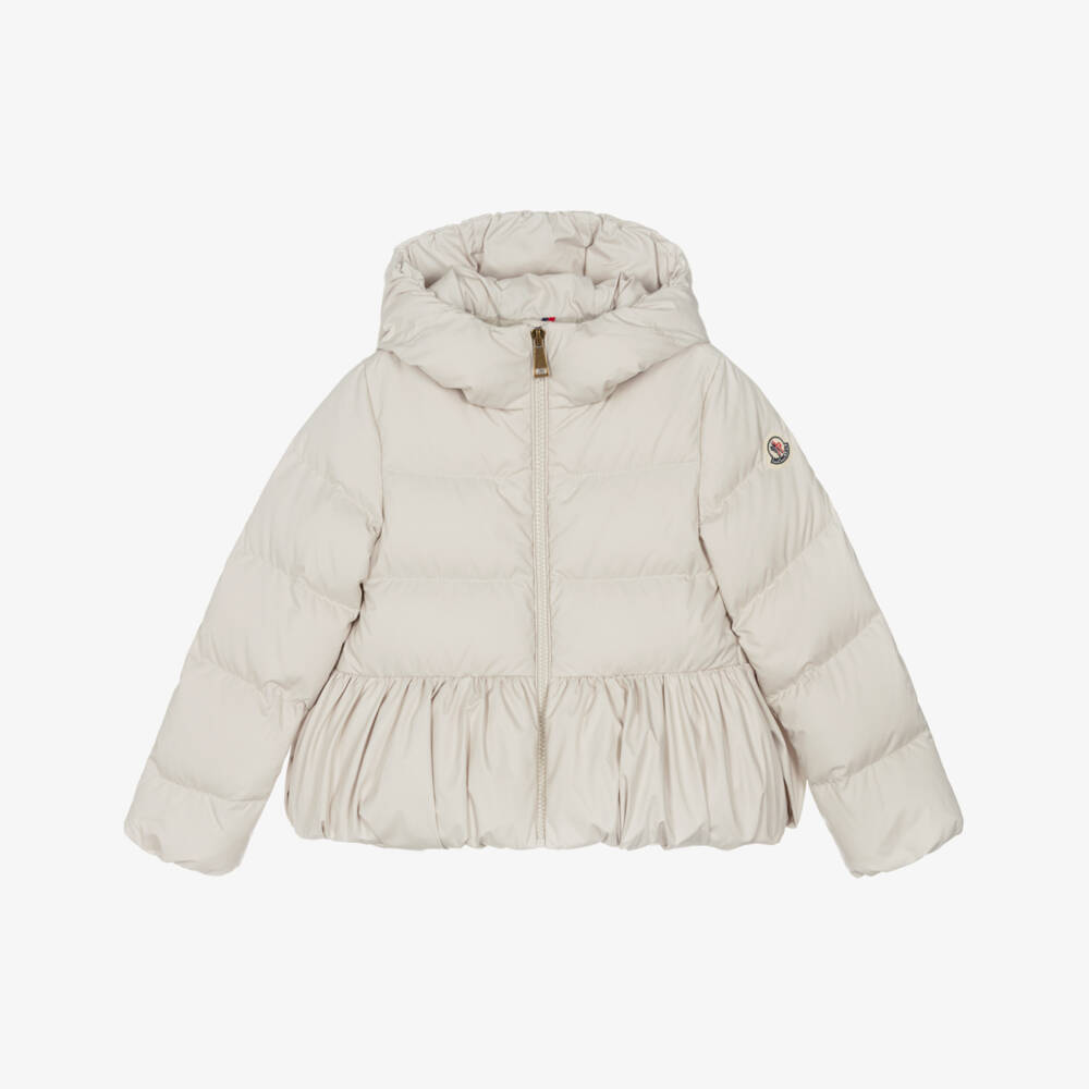 Moncler Enfant-Girls Beige Elizaveta Down Padded Puffer Jacket | Childrensalon