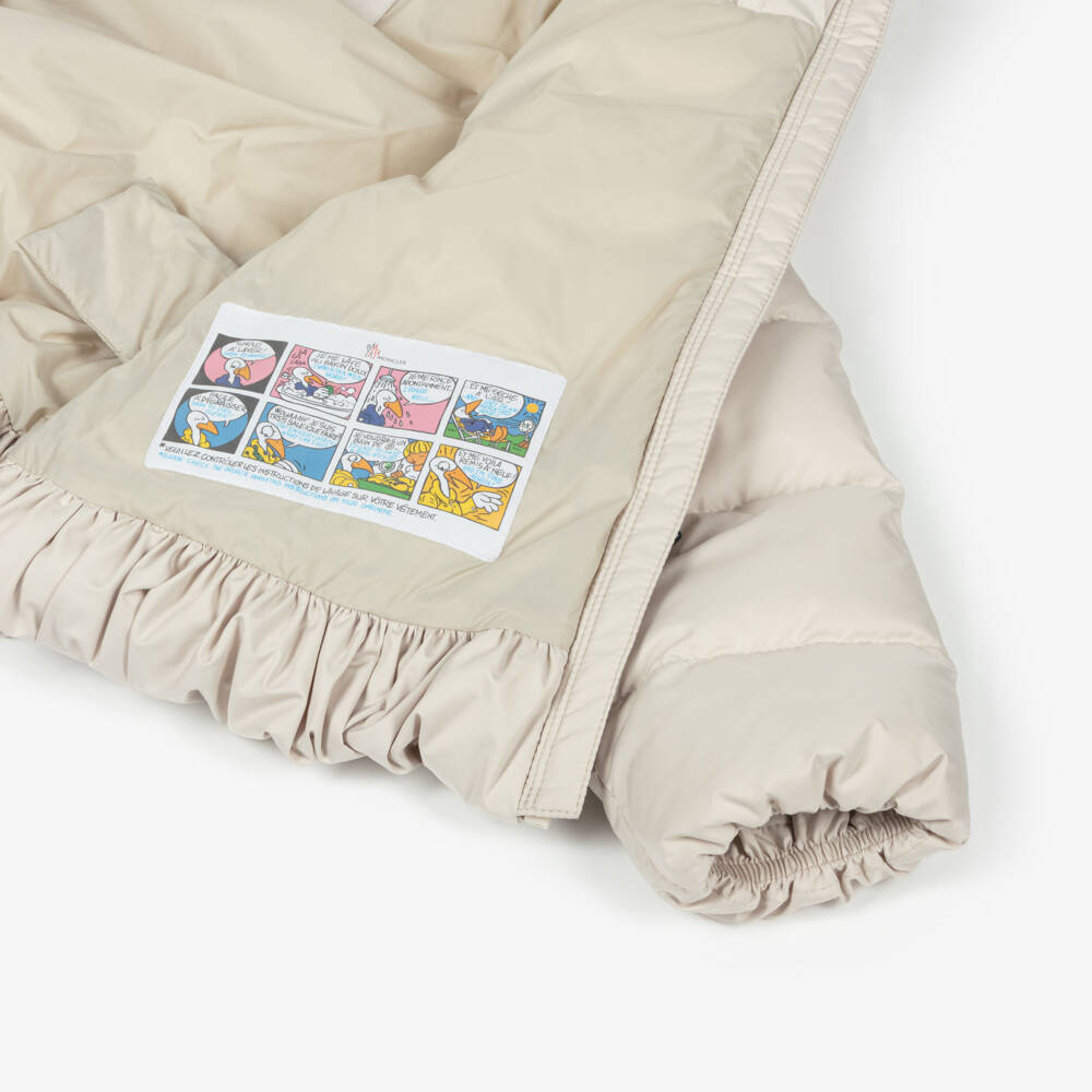 Moncler Enfant-Girls Beige Elizaveta Down Padded Puffer Jacket | Childrensalon