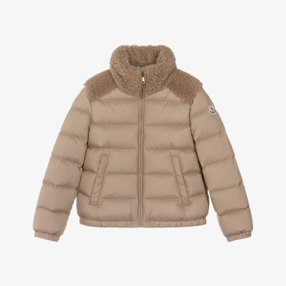 Moncler Enfant-Куртка-пуховик Vard кремовая для девочек | Childrensalon