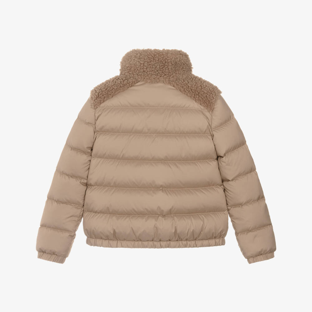 Moncler Enfant-Куртка-пуховик Vard кремовая для девочек | Childrensalon